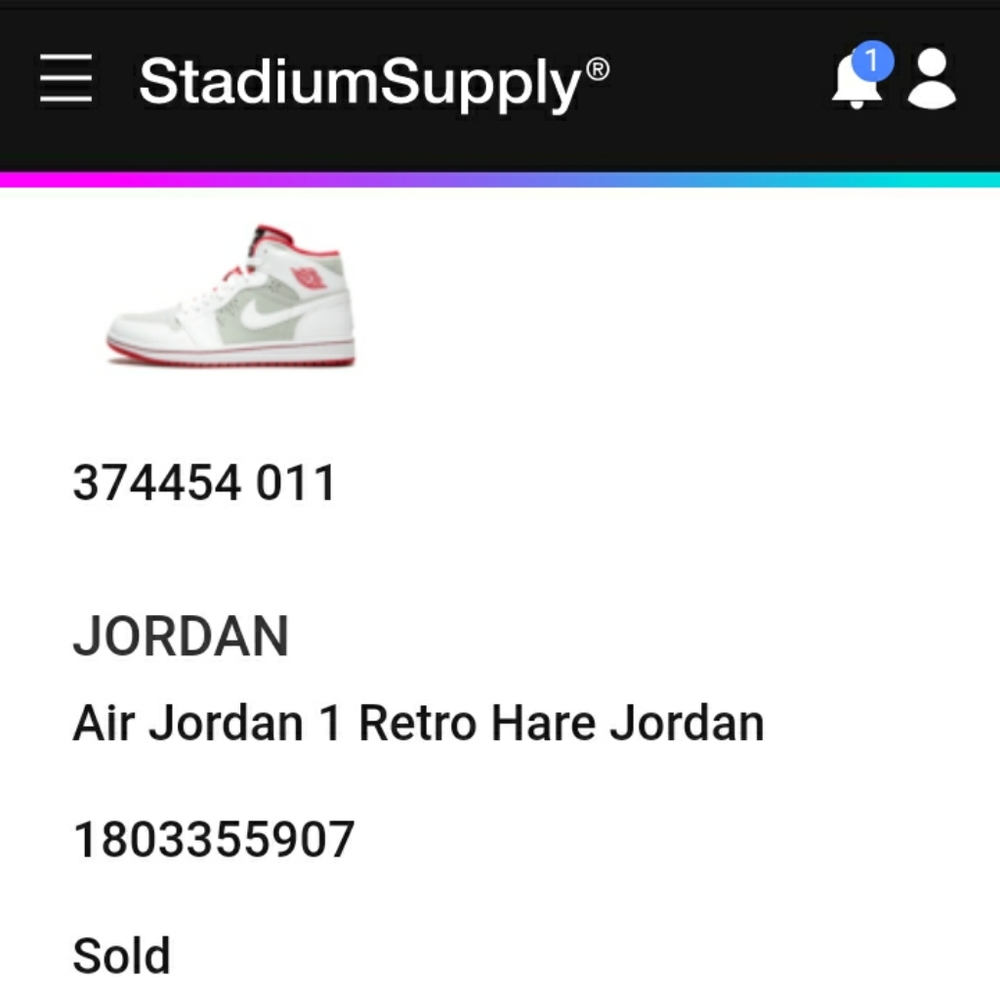 AIR JORDAN 1 RETRO / HARE JORDAN